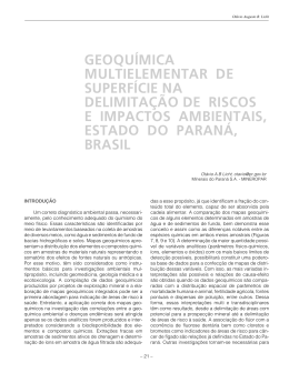 5. Geoquimica Multielementar de Superficie na Delimita&ccedil;&atilde;o