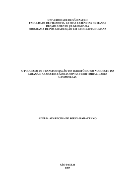 O processo de transforma&ccedil;&atilde;o do territ&oacute;rio no noroeste do Paran&aacute; e