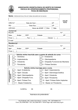 ASSOCIA&Ccedil;&Atilde;O ODONTOL&Oacute;GICA DO NORTE DO PARAN&Aacute;
