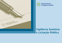 Cartilha Vigilância Sanitária e Licitação Pública