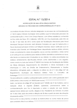 EDITAL N.&deg; 15/2014