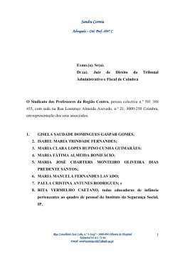 Decis&atilde;o do TAF de Coimbra sobre a provid&ecirc;ncia cautelar