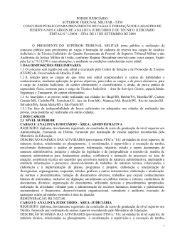 Edital - CESPE / UnB - Universidade de Bras&iacute;lia