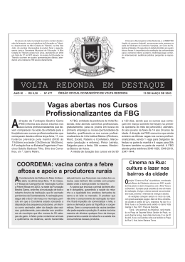 VOLTA REDONDA EM DESTAQUE