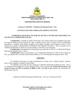 Edital 003 2015 - ATOS DE NOMEA&Ccedil;&Atilde;O E POSSE