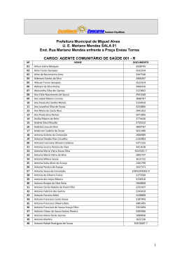 Rela&ccedil;&atilde;o dos Inscritos e Local de Prova