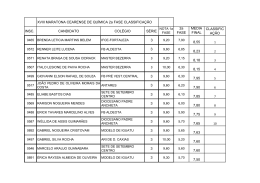 XVIII MARATONA CEARENSE DE QUÍMICA 2a FASE