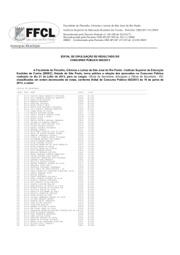 resultado final - FACULDADE DE FILOSOFIA CIêNCIAS E LETRAS