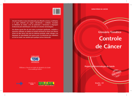 Glossário Temático: Controle do Câncer