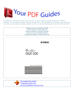 Manual de instru&ccedil;&otilde;es YAMAHA DGX-200