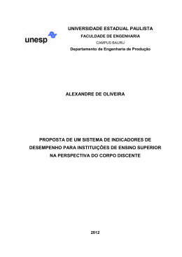 Proposta de um sistema de indicadores de desempenho para