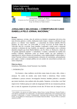 jornalismo e melodrama - Universidade Federal da Bahia