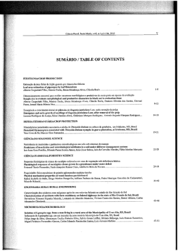 sUM&Aacute;RIo /TABLE oF coNTENTs