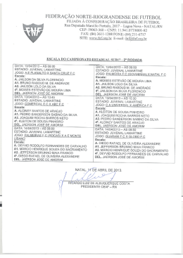 Sub 17 (2ª Rodada) - Federação Norte-rio