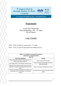 Programa do Evento - VII Congresso da Associa&ccedil;&atilde;o Brasileira de
