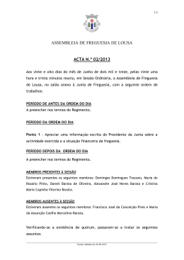 Acta 02/2013 - Junta de Freguesia de Lousa