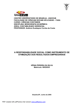 a responsabilidade social como instrumento de