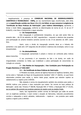 Impugna&ccedil;&atilde;o