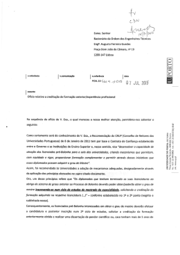 Resposta da Universidade do Porto