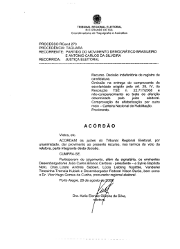 PROCESSO RCand 270 PROCEDENCIA: TAQUARA
