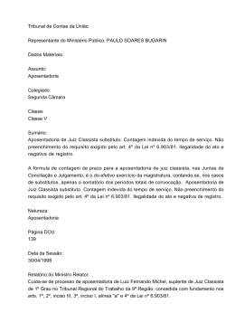 Aposentadoria - Tribunal de Contas da Uni&atilde;o