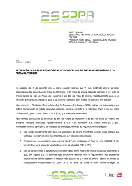 Ofício do SDPA - Sindicato Democrático dos Professores dos Açores