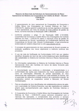 Estrutura de Gerenciamento de Risco Operacional