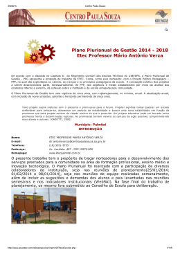 PPG - Etec "Prof. M&aacute;rio Ant&ocirc;nio Verza"