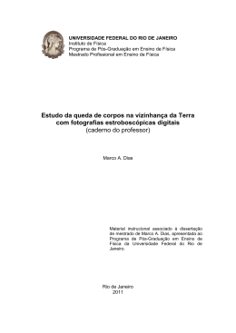 Estudo da queda de corpos na vizinhan&ccedil;a da Terra com fotografias
