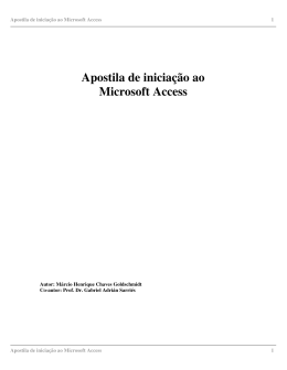 Apostila de Iniciação ao Microsoft Access