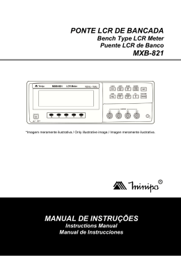 ponte lcr de bancada mxb-821 manual de instru&ccedil;&otilde;es