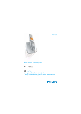 www.philips.com/support PT Telefone Aviso Use apenas baterias