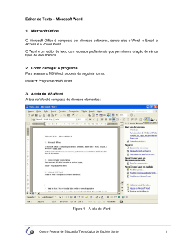 Editor de Texto – Microsoft Word 1. Microsoft Office 2. Como
