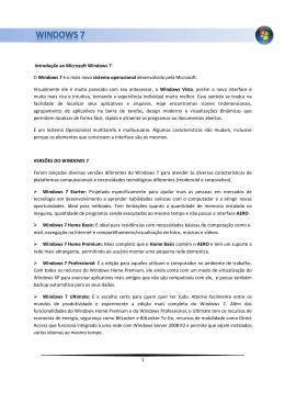 1 Introdu&ccedil;&atilde;o ao Microsoft Windows 7 O Windows