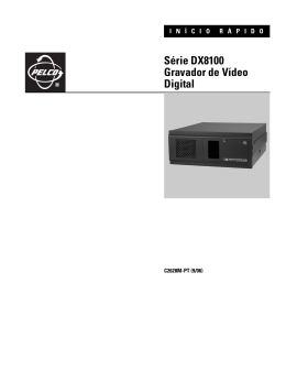 Pelco DX8100 Quick Start Operations Guide