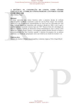 &ldquo;Entre lanternas m&aacute;gicas e cinemat&oacute;grafos: as