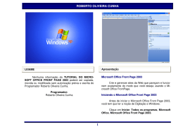 Front Page 2003 - Centro de Recursos