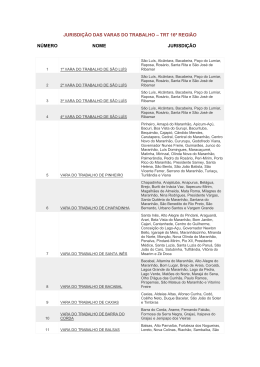 jurisdi&ccedil;&atilde;o das varas do trabalho &ndash; trt 16&ordf; regi&atilde;o n&uacute;mero nome