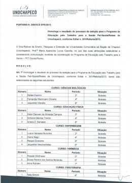 " UNIVERSIDADE COMUNIT&Aacute;RIII. DA REGI&Atilde;O DE