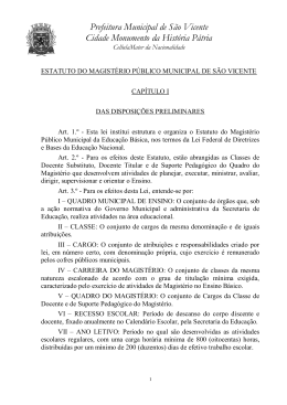 estatuto do magist&eacute;rio p&uacute;blico municipal de s&atilde;o vicente