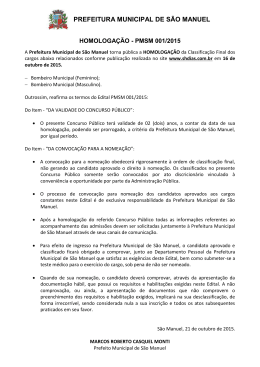 PREFEITURA MUNICIPAL DE S&Atilde;O MANUEL