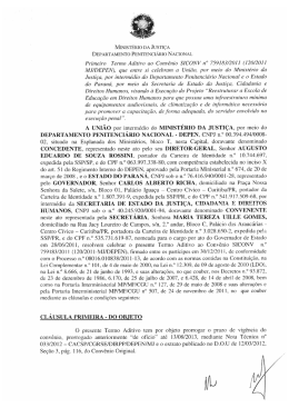 MINISTÉRIO DA JUSTIÇA - Secretaria da Justiça, Cidadania e