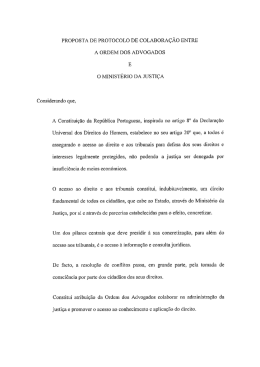 o MINISTÉRIO DA JUSTIÇA