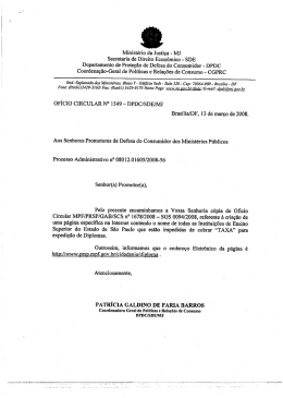 Ministério da Justiça - MJ Secretaria-de Direito