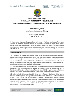 ministério da justiça secretaria de reforma do judiciário