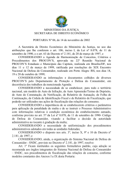 MINISTÉRIO DA JUSTIÇA SECRETARIA DE DIREITO ECONÔMICO