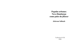 Pegadas urbanas: Novo Hamburgo como palco