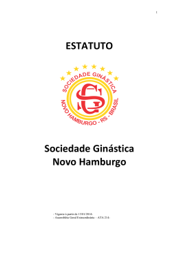 Ver o Estatuto - Sociedade Gin&aacute;stica Novo Hamburgo