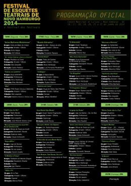 programa&ccedil;&atilde;o oficial
