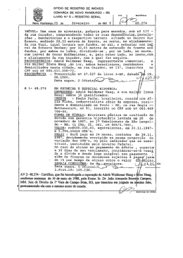 oficio de regístro de imóveis comarca de novo hamburgo